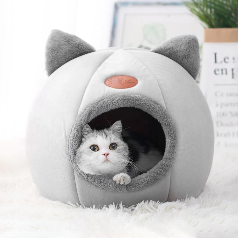 Snuggle Cave Pet Bed – Indoor Hideaway for Cats & Small Dogs