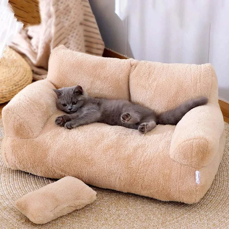 Luxury Plush Sofa Bed - Cat & Small Dog Bed