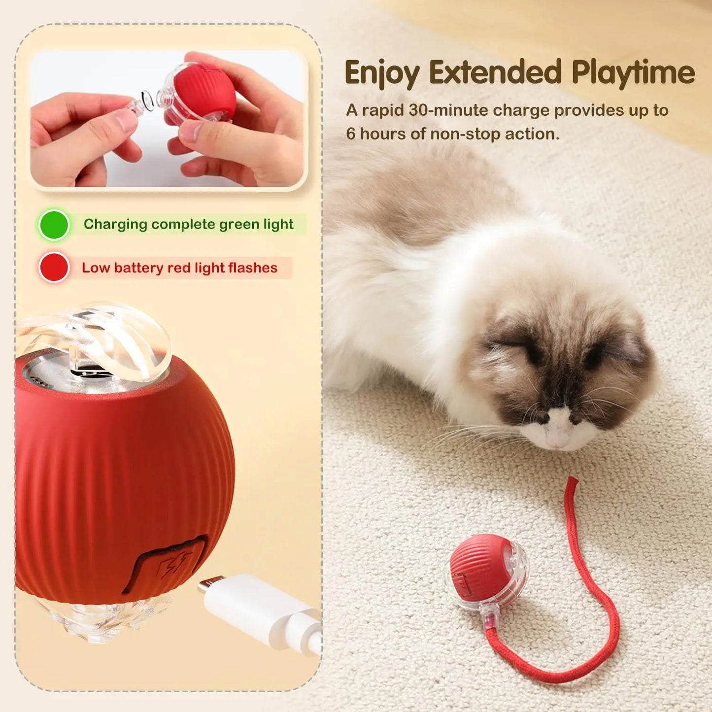 Motion-Activated Mouse Ball - Smart Interactive Cat Toy (FEATURED & BESTSELLER)