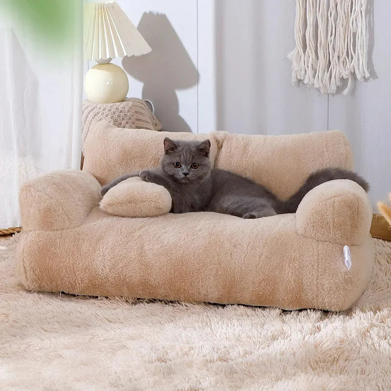 Luxury Plush Sofa Bed - Cat & Small Dog Bed